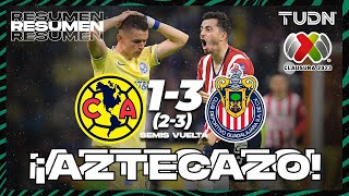 Resumen y goles  América 2133 Chivas  CL2023  Semis  TUDN [upl. by Yarazed]