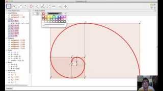 Espiral Aurea con Geogebra Ing Rodolfo Garcia Miranda [upl. by Anthe]