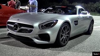 First  2016 AMG GT Model S 14 Mile Drag Race Video  Baseline Stock Passes   Road Test TV ® [upl. by Durwyn]