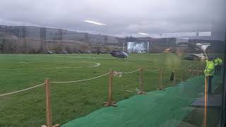 2 x JetRangers departing Cheltenham Racecourse [upl. by Firestone]