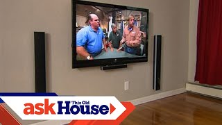 How to Hang a FlatScreen TV  Ask This Old House [upl. by Crabb617]