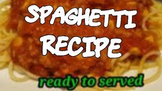 Spaghetti recipe [upl. by Siramed983]