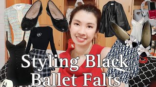 Styling Ballet Flats  Outfit Ideas  Dress Shirts Black Bright Colors [upl. by Allayne]