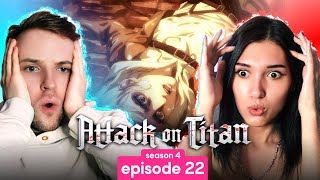 Attack on Titan  Season 4 Episode 22 REACTION [upl. by Damha]