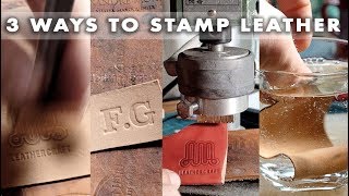 Stamping leather 3 ways  leather craft tutorial [upl. by Chor609]