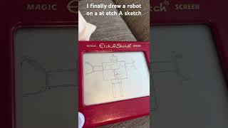 I finally drew a robot on a etch A sketch￼ [upl. by Fontes604]