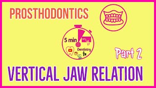 JAW RELATION  Part 2  PROSTHODONTICS  Vertical jaw relation  easy exam notes  5 min Dentistry [upl. by Baxie39]