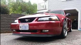 2002 Mustang GT 2v 21 Kenne Bell whine with flowmaster American thunder exhaust amp pypes hpipe [upl. by Idid462]