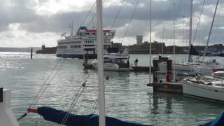 Wightlink Car Ferry arrives in Portsmouth Harbour 15 October [upl. by Culbertson]