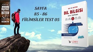 LİMİT YAYINLARI  LİMİT KRONOMETRE DİL BİLGİSİ SB  FİİLİMSİ TEST 05 [upl. by Lars]