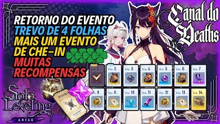 🍀Retorno do Evento trevo de 4 folhas🍀✨1 Novo Evento de Checkin 🎁🎉 Não perca as recompensas🚀💥 [upl. by Lucien]