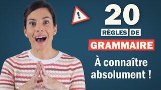 20 règles de grammaire SIMPLES à connaître ABSOLUMENT [upl. by Devin444]