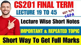 Cs201 final term preparation 2024  Cs201 Final Term MCQS 2024  Cs201 final term preparation 2023 [upl. by Yelhsa]