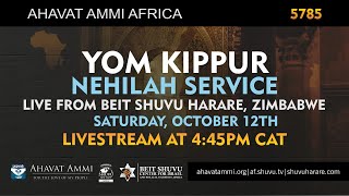 Beit Shuvu Live from Harare  Neilah Service for Yom Kippur 5785 [upl. by Ross]