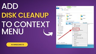 How To Add Disk Cleanup to Windows context Menu  Windows 10 [upl. by Myrtia777]