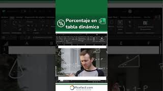 Porcentaje en tabla dinámica Excel [upl. by Thursby]