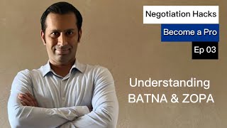 Negotiation Hacks  Become a Pro  Ep 03  Understanding BATNA amp ZOPA in Negotiation [upl. by Antonio]