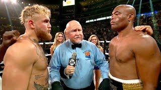 Jake Paul USA vs Anderson Silva Brazil  BOXING fight HD [upl. by Nosemyaj]