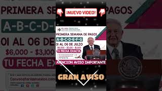 📌💵semana de pagos para los adultos mayores beneficiarios de la Pensión Bienestar ¿QUIEN COBRA HOY [upl. by Aneez]