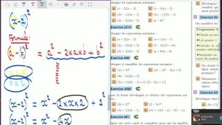 Identités remarquables  3ème  exercices corrigés [upl. by Kerk]