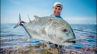 Fish facts Giant TrevallyFishing World [upl. by Nannerb707]