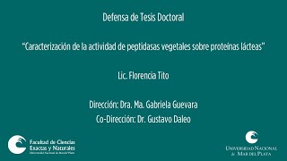 Defensa de Tesis Doctoral  Lic Florencia Tito [upl. by Arbrab484]