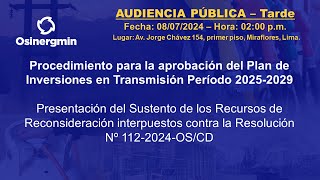 AUDIENCIA PÚBLICA 08072024 Hora 200 pm [upl. by Jedlicka412]