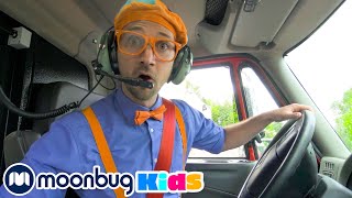 BLIPPI Visits a Firetruck Station  Kids Fun amp Educational Cartoons  Moonbug Play and Learn [upl. by Laval128]