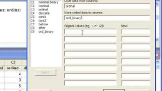 12 Recoding Numeric Data to Text and Unstacking Columns in Minitab [upl. by Shaylyn]