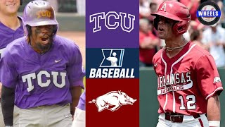 TCU vs 3 Arkansas  Fayetteville Regional Winners Bracket  2023 College Baseball Highlights [upl. by Chabot4]