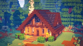 Minecraft  How to Build a Survival Wooden Cabin [upl. by Gib]