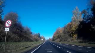 Autumn Morning Drive On A9 Road North To Dunkeld Perthshire Scotland [upl. by Iclek467]