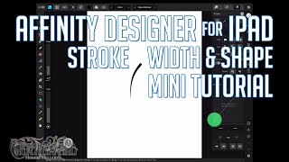 Affinity Designer for iPad  Line width and shape Quick Tutorial [upl. by Reitrac503]