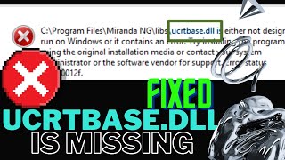 Fixed ucrtbasedll is missing  fix ucrtbasedll error  mingw error errortech [upl. by Innek434]