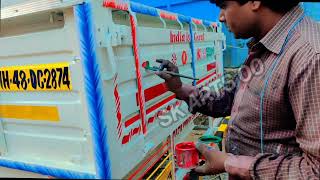 How to Mahindra Pickup Back Side Falka डिज़ाइन desine painting viral video [upl. by Airenahs591]