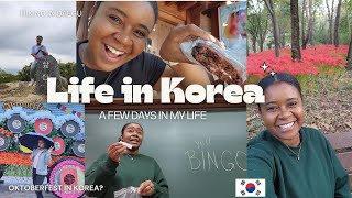 Life in Korea as an EPIK teacher  Oktoberfest Day trip to Jeonju Hiking Apsan Mtn Arboretum [upl. by Orodoet]