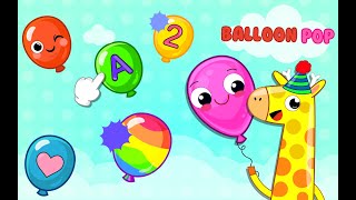 Balloon Pop Kids Learning Game  Free game for babies on Google Play [upl. by Bramwell]