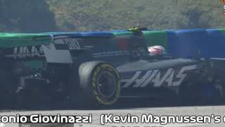 F1 2017 Hungary FP1 Giovinazzi Crash Magnussens car [upl. by Aneehsirk]