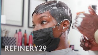 Getting A Pixie Cut And Touchup Relaxer  Hair Me Out  Refinery29 [upl. by Lavelle417]