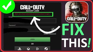 How To Fix “Were sorry those credentials are incorrect please try again” In Warzone Mobile [upl. by Goldenberg]