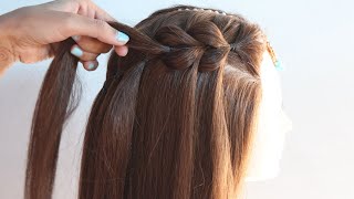 2 amazing open hairstyle for lehenga  waterfall hairstyle [upl. by Aneloaup]