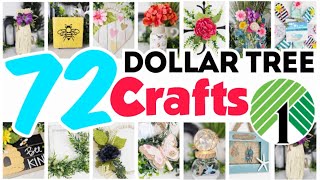 72 BEAUTIFUL Dollar Tree DIY Crafts For Home Decor [upl. by Lahcear232]