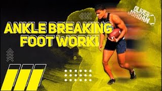 Ankle Breaking Footwork How To Break Ankles with Football Footwork  Footwork Training [upl. by Attlee]