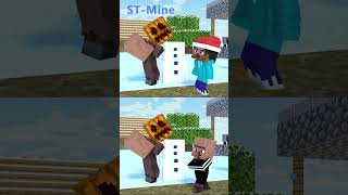 Baby Steve VS Bad Villager Christmas shorts shorts [upl. by Releyks]