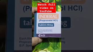 Inderal tablet 40mg uses in Urdupropranolol benefitsside effects [upl. by Nylatsirhc]