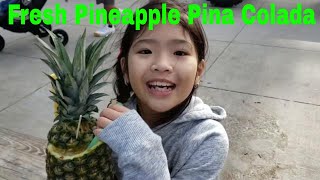 How to make fresh pineapple pinacola [upl. by Ardnuasac]