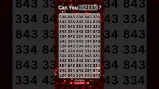 Eye Test Can You Spot 433 Hidden in 334 and 843 BrainTeaser MindPuzzle VisualPuzzle [upl. by Anirahtak121]