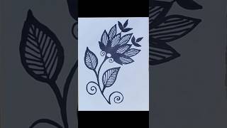 very easy flower drawingshort video [upl. by Pavia]