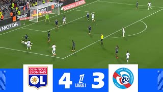 Lyon contre Strasbourg 43  Ligue 1 McDonalds 202425  Résumé de Match [upl. by Anikat283]