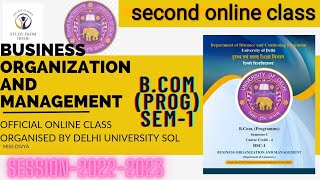 second live class organised by sol of business organization and management TheLearnersCommunityDUSOL [upl. by Camm380]